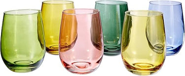 Tognana Tulip, 6 vasos cc400, cristal, multicolor